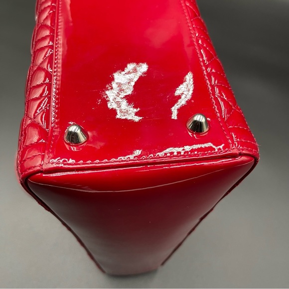 Lady Dior Red Patent Leather (Large) - Picture 7 of 16